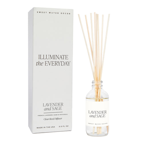 Reed Diffuser - Lavender & Sage (clear)