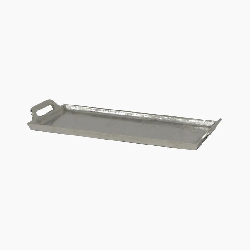 Metal tray on a white background