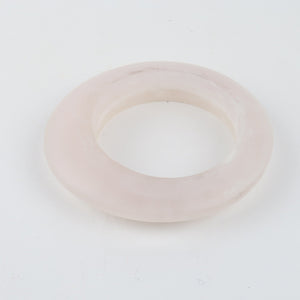 Resin Bangle Clear White Marble (M)