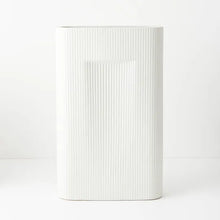 Ribbed Vase White