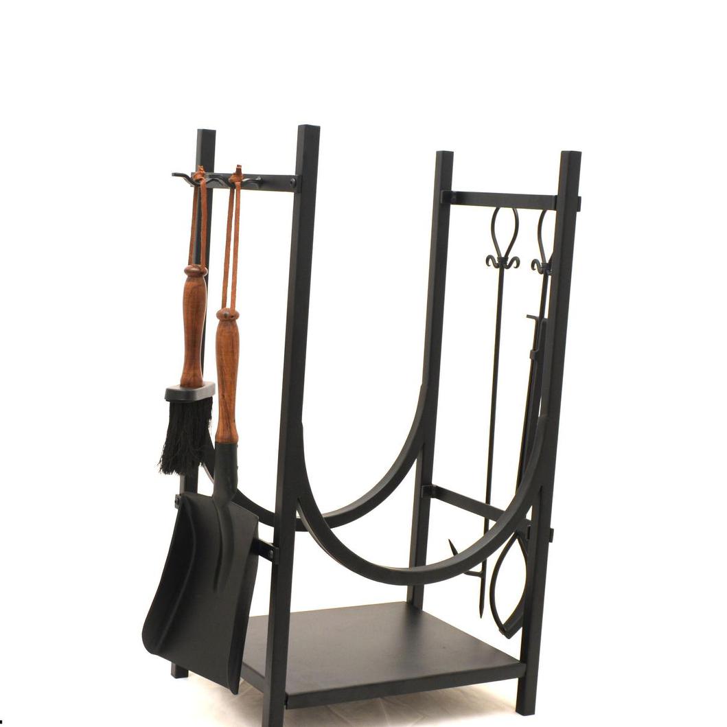 Fireplace Log Stand & Tools