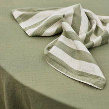 Sage Green Stripe Napkin Set of 4