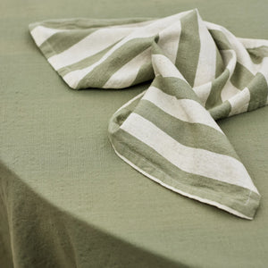 Sage Green Stripe Napkin Set of 4