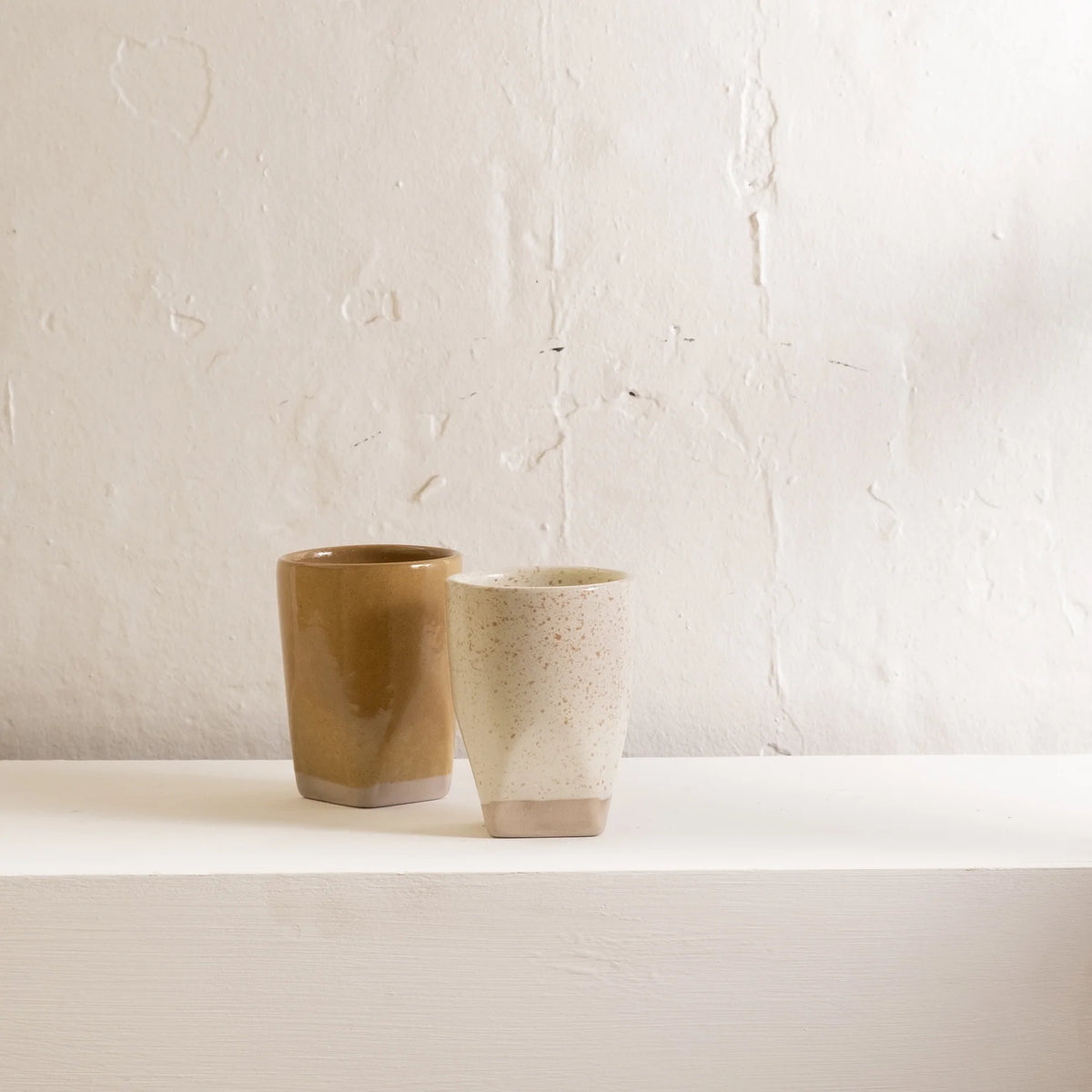 Sander Faceted Tumbler Mustard
