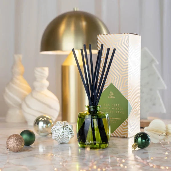 Sea Salt, Lemon Myrtle + Native Pine Mini Fragrance Diffuser Set