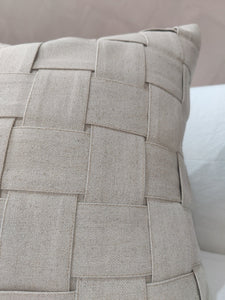 Intertwined Natural Linen Cushion