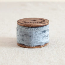 Silk Velvet Ribbon Bluegum