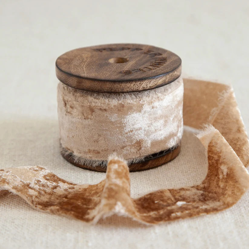 Silk Velvet Ribbon Silk Gold