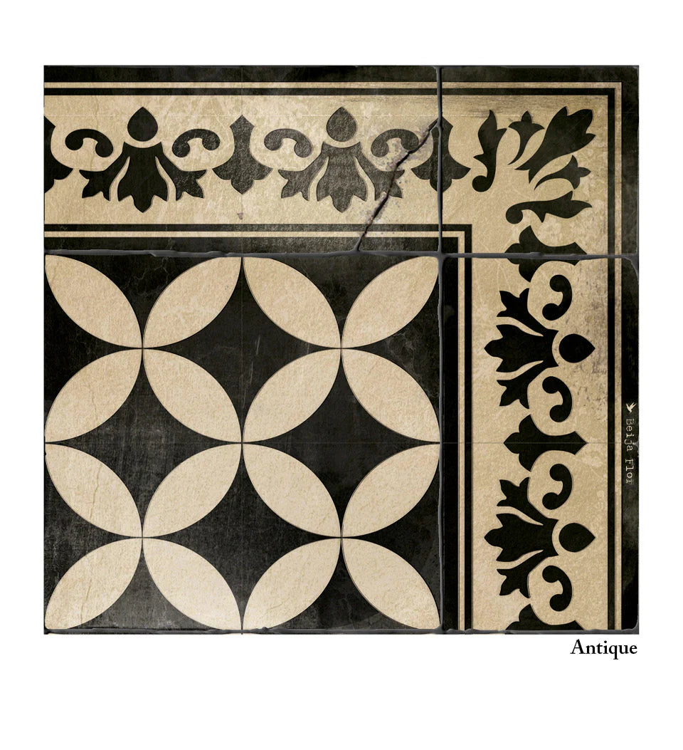 Beija Flor Sofi Black and White Antique