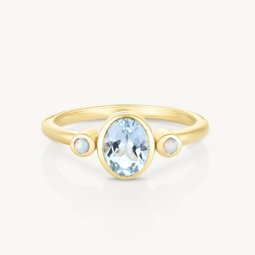 Sophia Sky Blue Topaz Gold Stacker