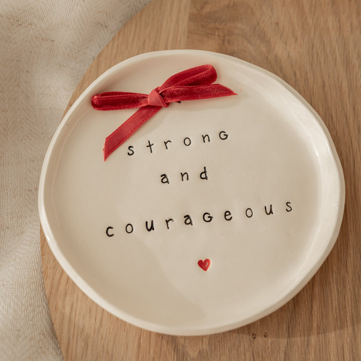 Strong and Courageous Trinket Dish
