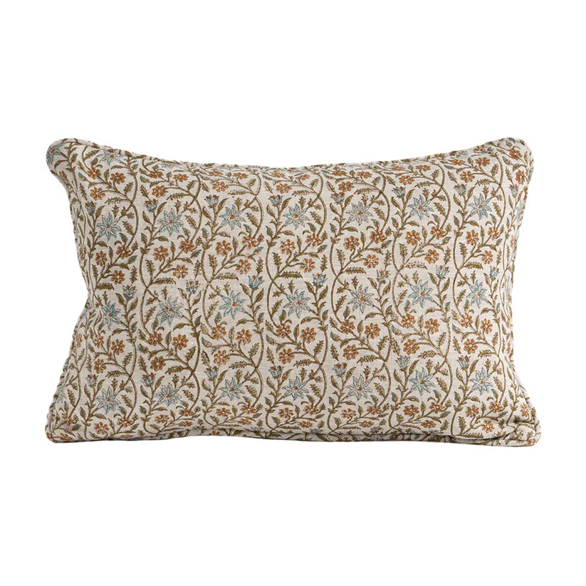 Floral lumbar cushion