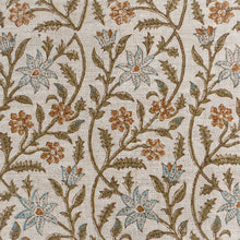 block printed floral fabric for cushion