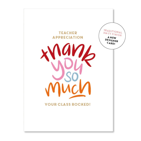 Teacher Appreciation Greeting Card