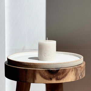 Textured Pillar Candle - Sandstone