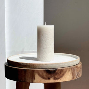 Textured Pillar Candle - Sandstone