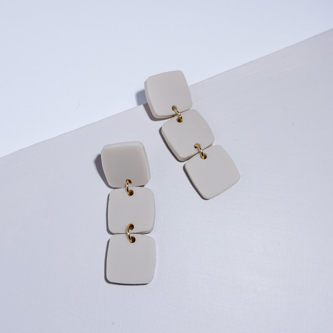 Triple Square Drop Earring