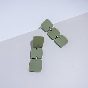 Triple Square Drop Earring