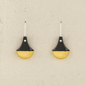 Urn Drop Earrings Black
