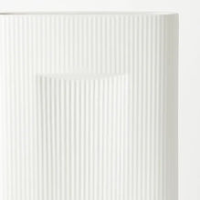 Ribbed Vase White