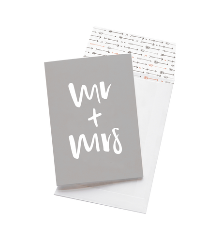 Mr + Mrs Greeting Card