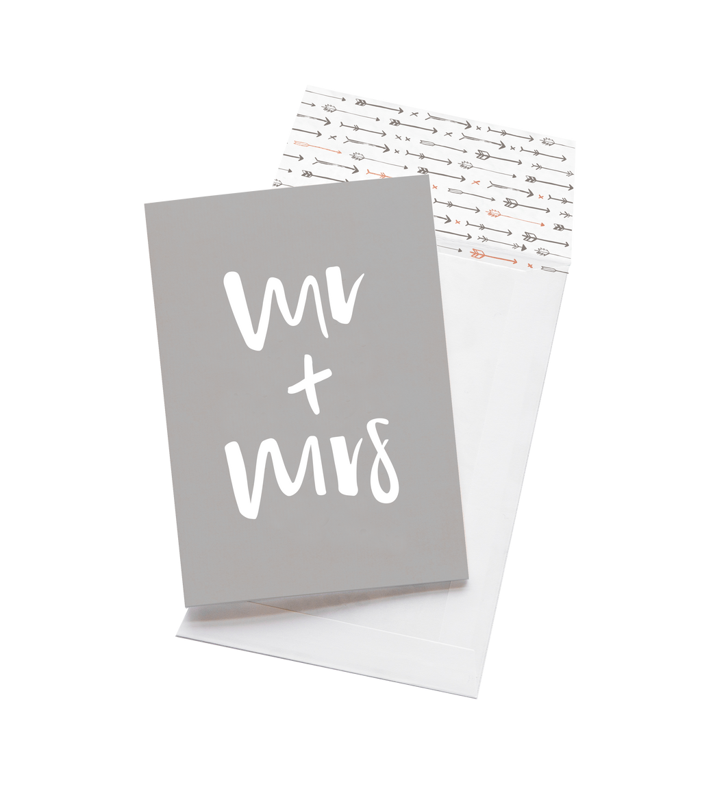 Mr + Mrs Greeting Card