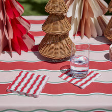 Wavy Red Cocktail Napkins