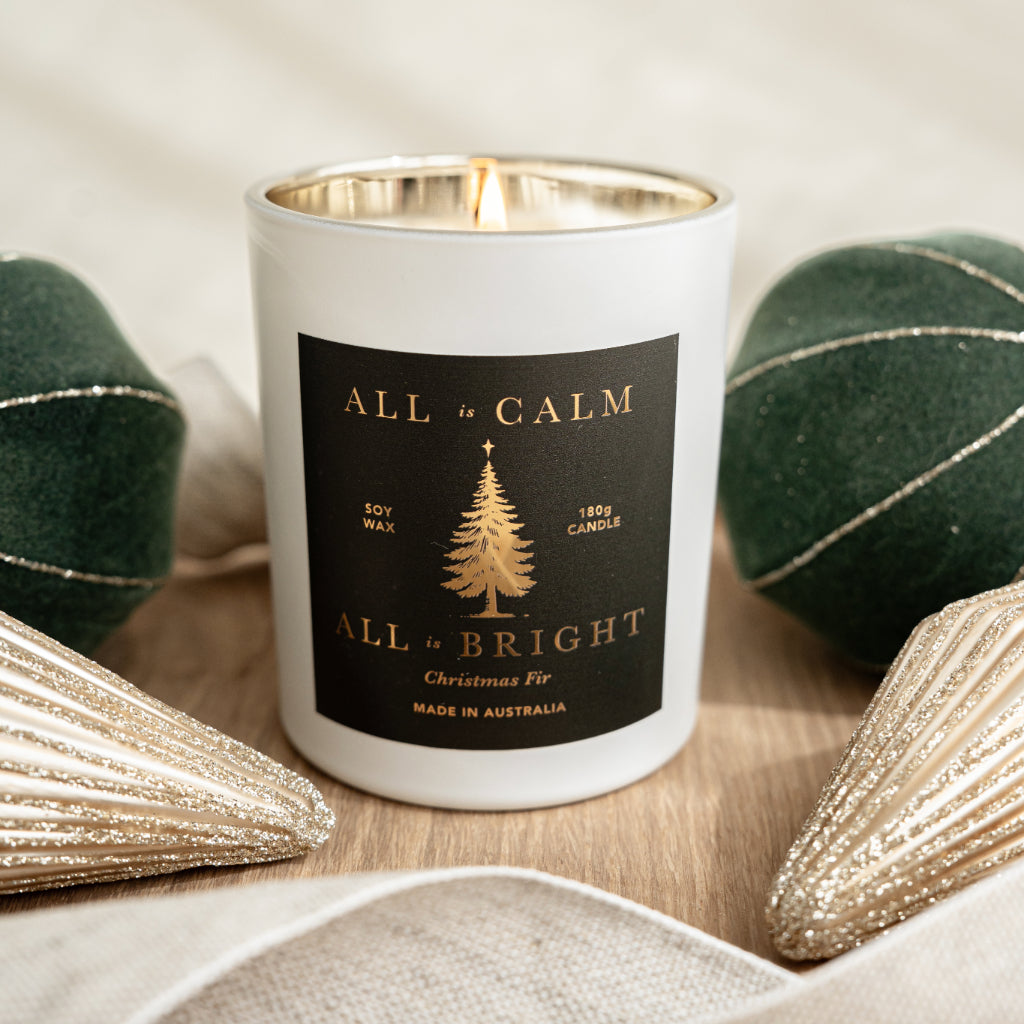 All Is Calm All is Bright Candle