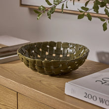 Woven Ceramic Bowl Green