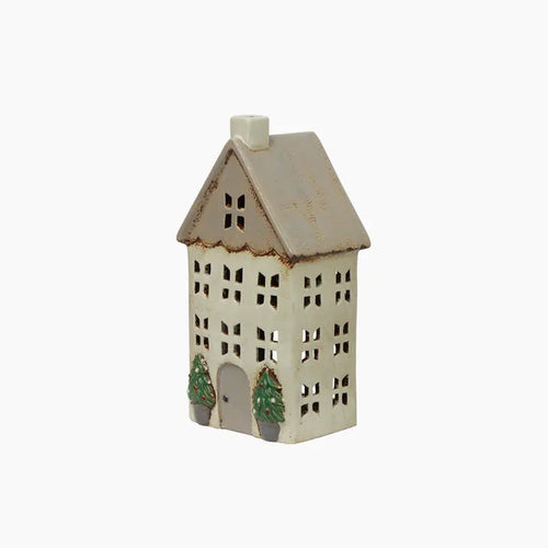 Alsace Tea Light House Stone with Pots