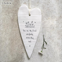 Porcelain Hanging Hearts