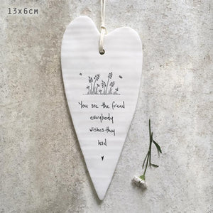 Porcelain Hanging Hearts