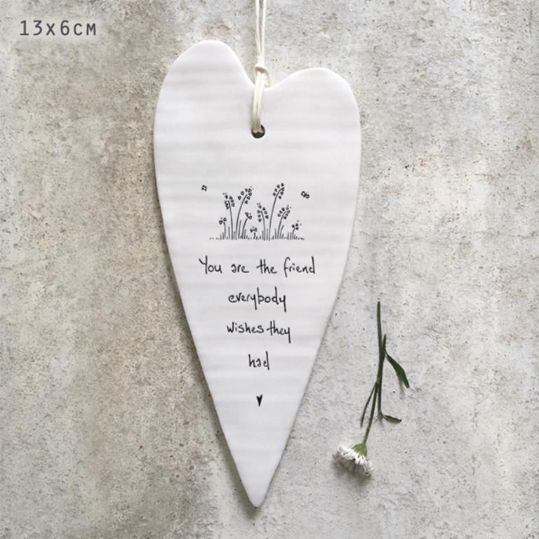 Porcelain Hanging Hearts