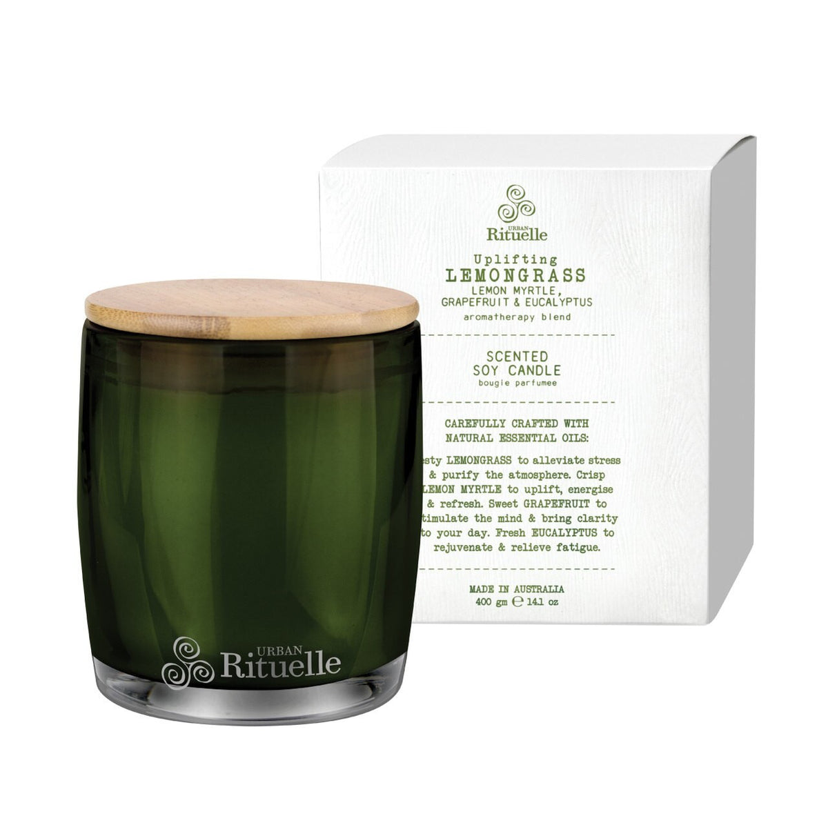 Lemongrass Scented Soy Candle 400g
