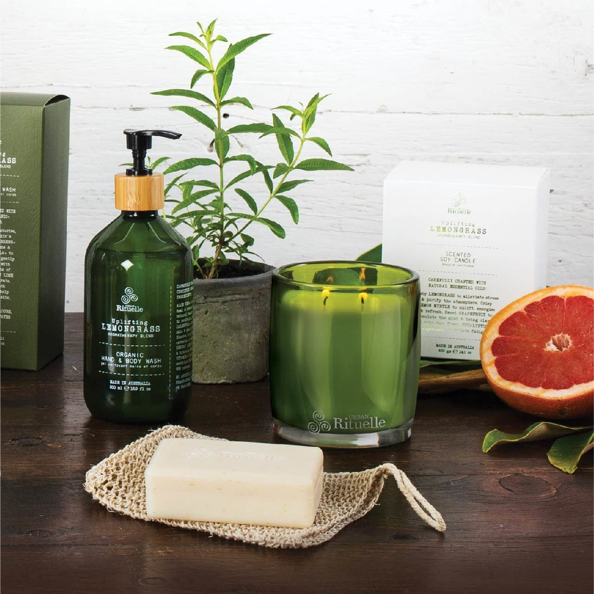 Lemongrass Scented Soy Candle 400g