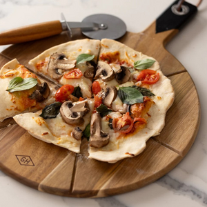 Pizza Cutter & Serving Board