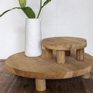Footed Teak Stand