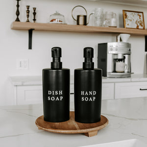 Stoneware Dish & Hand Soap Dispensers (black)
