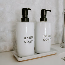 Stoneware Dish & Hand Soap Dispensers (white)