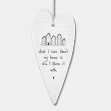 Porcelain Hanging Hearts