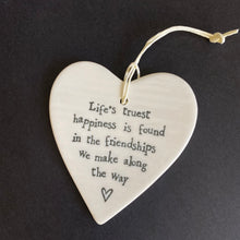 Porcelain Hanging Hearts