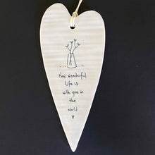 Porcelain Hanging Hearts