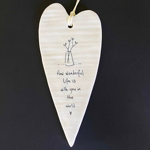 Porcelain Hanging Hearts