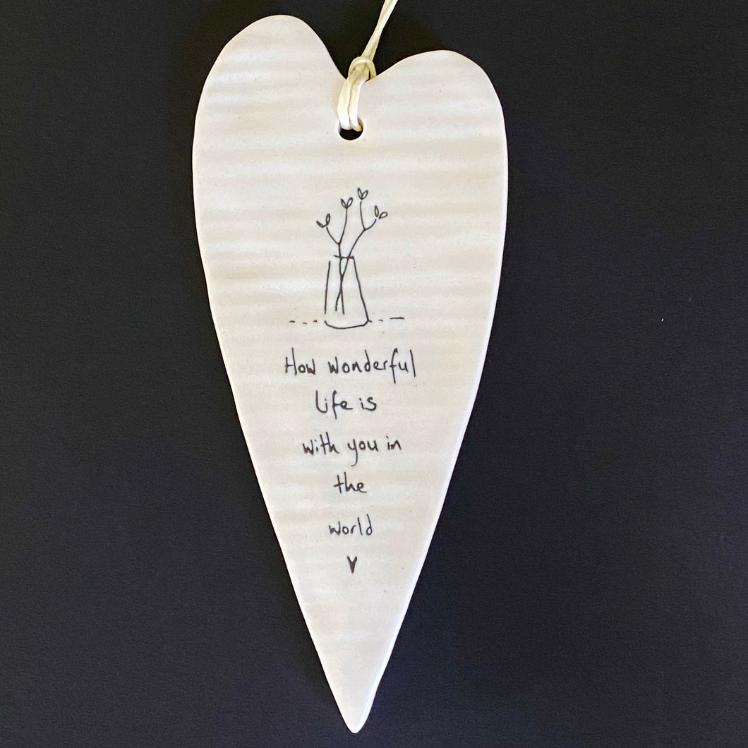 Porcelain Hanging Hearts