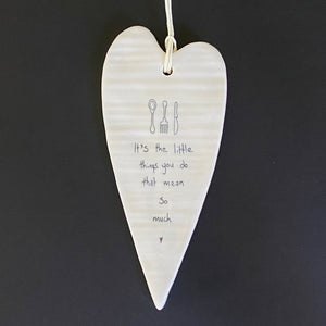 Porcelain Hanging Hearts