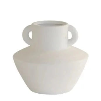 Cement Urn - White