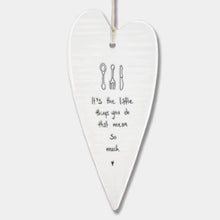 Porcelain Hanging Hearts