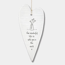 Porcelain Hanging Hearts