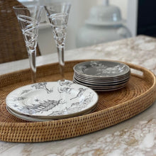 Oval Rattan Trays - natural