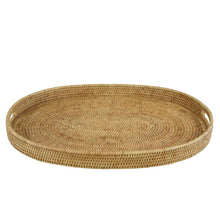 Oval Rattan Trays - natural